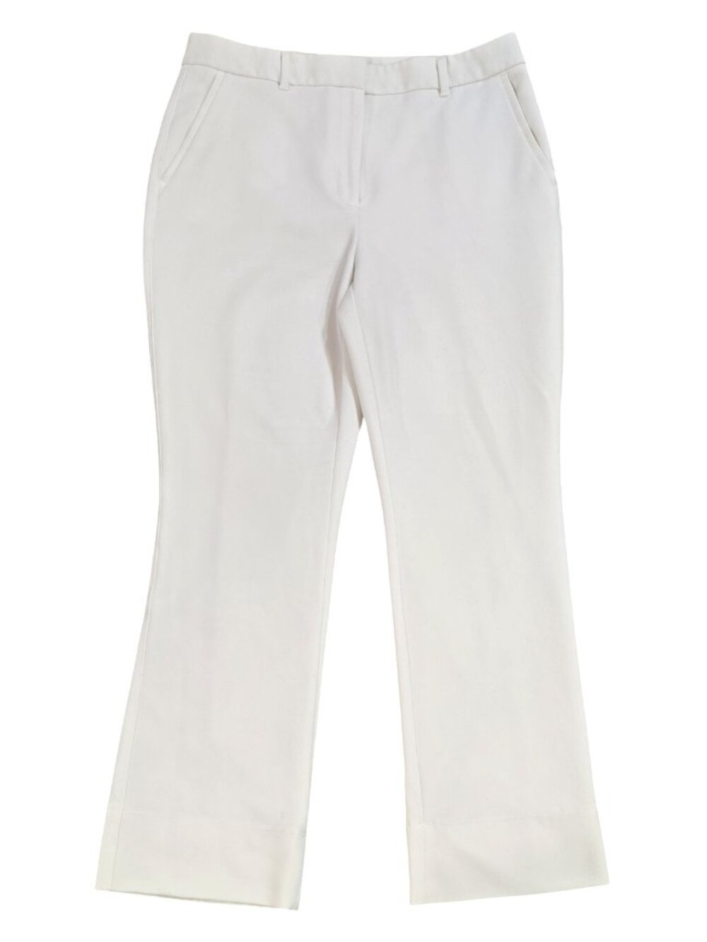 White House Black Market The Boot Ecru Ivory Textured Pant Capsule Minimalist